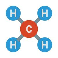 metano vetor plano ícone para pessoal e comercial usar.
