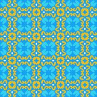 azul amarelo laranja mandala arte desatado padronizar floral criativo Projeto fundo vetor ilustração