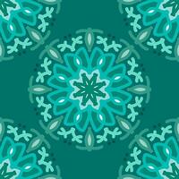 azul turquesa aqua menthe mandala vintage floral interior desatado plano Projeto fundo vetor ilustração