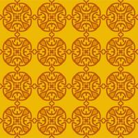 amarelo laranja mandala floral criativo desatado Projeto fundo vetor