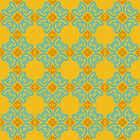 azul amarelo laranja mandala arte desatado padronizar floral criativo Projeto fundo vetor ilustração