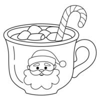 fofa festivo caneca com santa vetor