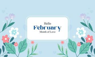 fevereiro mês do amor fundo vetor