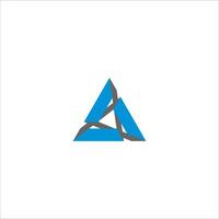 abstrato triângulo linha logotipo forma carta uma vetor