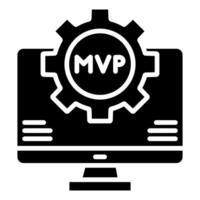 mvp ícone linha vetor ilustração