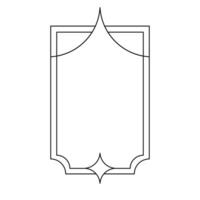 na moda Natal inverno linear quadro, Armação com estrela. moderno minimalista estético linha elemento, geométrico formulários. vetor brilhar para social meios de comunicação ou poster projeto, simples decorativo boho estilo