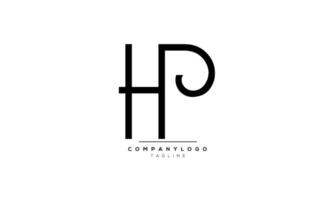 alfabeto cartas iniciais monograma logotipo HP, HP inicial, HP carta vetor