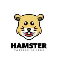 fofa bebê hamster logotipo vetor