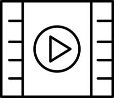 vídeo esboço vetor ilustração ícone