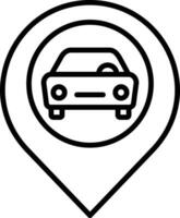 carro serviço mapa esboço vetor ilustração ícone