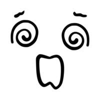 kawaii fofa face. estilo mangá olhos e boca. engraçado desenho animado japonês emoticon dentro diferente expressões, mega grande definir. expressão animê personagem e emoticon face ilustração. fundo. imprimir. vetor