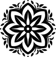 mandala, Preto e branco vetor ilustração