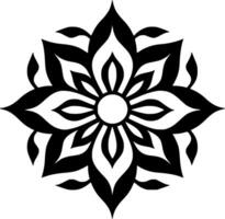 mandala - Preto e branco isolado ícone - vetor ilustração