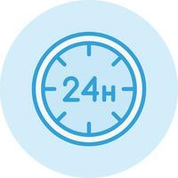 ilustração de design de ícone de vetor de 24 horas