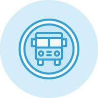 ilustração de design de ícone de vetor de parada de ônibus