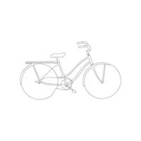 bicicleta solteiro contínuo linha desenhando . na moda 1 linha desenhar Projeto vetor ilustração