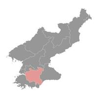 norte hwanghae província mapa, administrativo divisão do norte Coréia. vetor ilustração.