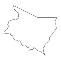 cartago província mapa, administrativo divisão do costa rica. vetor ilustração.
