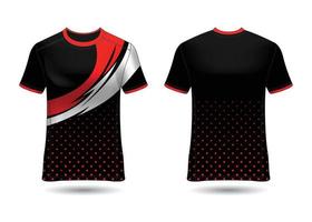 design de esporte de t-shirt. camisa de corrida. vista frontal e traseira uniforme. vetor