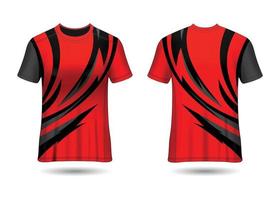 design de esporte de t-shirt. camisa de corrida. vista frontal e traseira uniforme. vetor