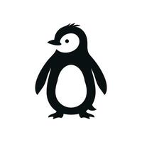 vetor ícone ilustração minimalista pinguim silhueta logotipo