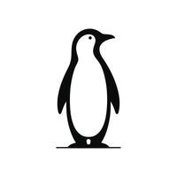 silhueta do uma simples pinguim logotipo ícone vetor ilustração