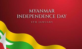 projeto de plano de fundo do dia da independência de mianmar. vetor