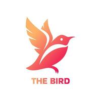logotipo de pássaro simples vetor