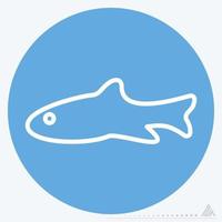 ícone de peixe - estilo olhos azuis vetor