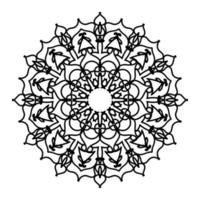 mandalas para livro de colorir. ornamentos redondos decorativos. elementos decorativos vintage. padrão oriental, ilustração vetorial. mandala para henna, mehndi, tatuagem, decoração vetor