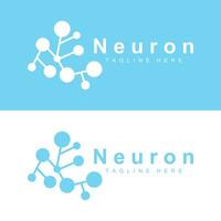 neurônio logotipo simples Projeto rede cel tecnologia partículas modelo ilustração vetor