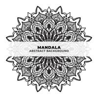 Padrão de tatuagem de henna indiana mandala ou fundo abstrato vetor