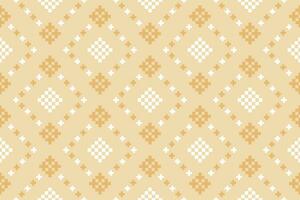 amarelo safras Cruz ponto tradicional étnico padronizar paisley flor ikat fundo abstrato asteca africano indonésio indiano desatado padronizar para tecido impressão pano vestir tapete cortinas e sarongue vetor