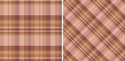 fundo xadrez padronizar do vetor têxtil tartan com uma tecido textura desatado verificar. conjunto dentro caloroso cores para acolhedor cobertor.