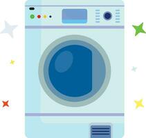 lavando máquina cheio brilho vetor ilustração
