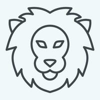 ícone leão. relacionado para horóscopo símbolo. linha estilo. simples Projeto editável. simples ilustração vetor