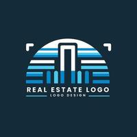 real Estado casa propriedade logotipo Projeto vetor modelo