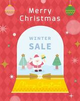 alegre Natal feriado ilustração cumprimento cartão. neve globo venda poster cobrir bandeira embalagem decorativo Projeto vetor