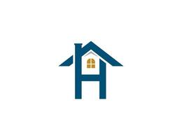 inicial carta h casa real Estado logotipo conceito símbolo placa ícone elemento Projeto. hipoteca, corretor de imóveis, casa logotipo. vetor ilustração modelo