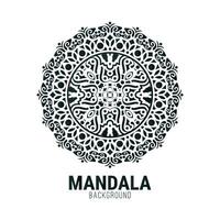 modelo de design de fundo plano de mandala vetor