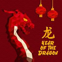chines ano do a Dragão vetor