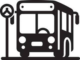 uma ônibus ícone vetor silhueta Preto cor