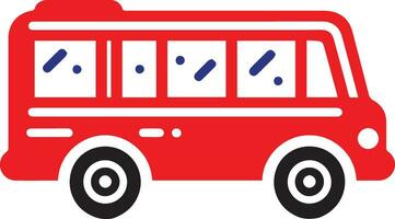 uma ônibus ícone vetor silhueta Preto cor 12
