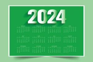 elegante feliz Novo ano 2024 azul modelo uma imprimível Projeto vetor