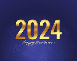 feliz Novo ano 2024 vermelho fundo com floco de neve decoração vetor