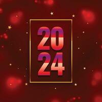 brilhante e dourado 2024 letras fundo para Novo ano celebração vetor