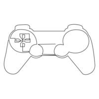 jogos controlador contínuo solteiro linha esboço vetor arte desenhando e simples 1 linha minimalista Projeto