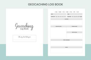 geocaching registro livro pró modelo vetor