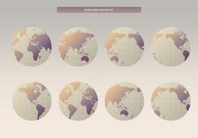 Conjunto de mapa internacional globo 3D