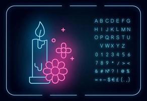 ícone de luz neon de aromaterapia vetor